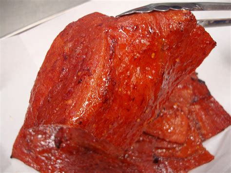 *BEST SELLER* Pork Jerky (Spicy Flavor) 辣味豬肉 aka Bak Kwa - Fragrant Jerky (USA) Singapore-Style ...