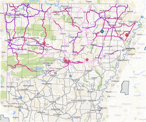 Current Missouri and Arkansas road conditions