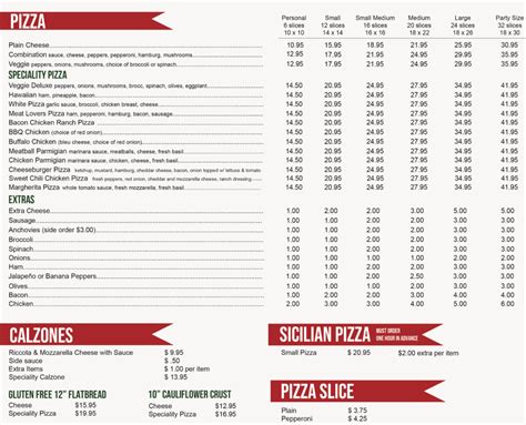 Menu – Capri Pizza