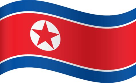 Printable Country Flag of North Korea - Waving | Vector Country Flags ...