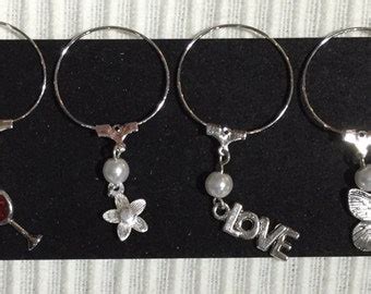 Items similar to Silver Plated Glass Charm Bracelet on Etsy