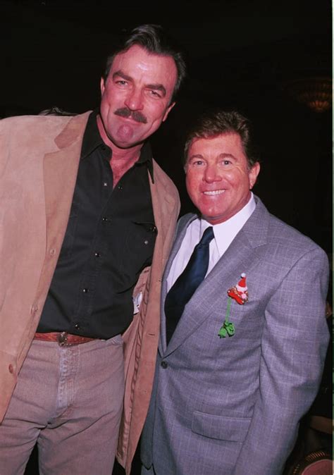 Actor Tom Selleck poses with his "Magnum P.I." television show co-star ...