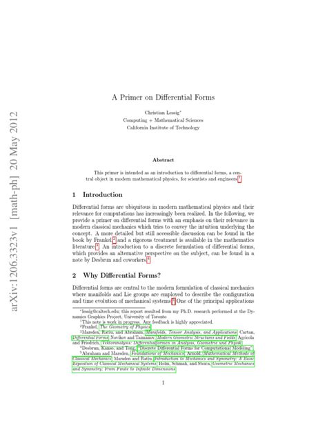 DIFFERENTIAL FORMS.pdf | Differential Form | Integral