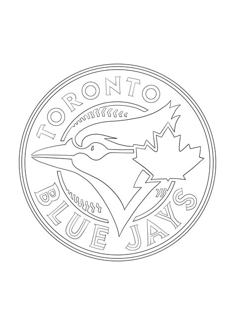 Toronto blue jays logo free printable for coloring sheet