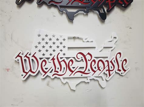 We the People American Flag Metal Art Work Wall Decor for Home - Etsy