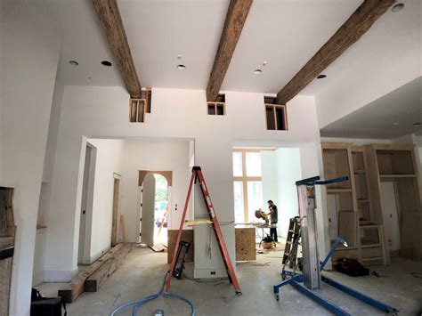 Installing Reclaimed Wood Beams • Jamestown Estate Homes