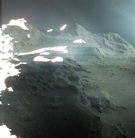 The hauntingly beautiful landscape of Comet 67p as seen from the ESA's Rosetta space probe ...