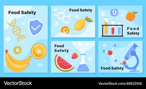 Food safety posters set Royalty Free Vector Image