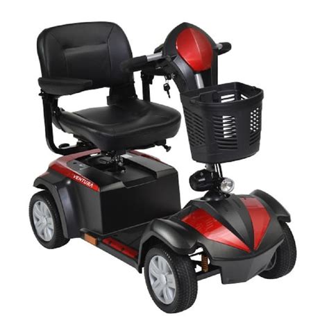 Drive Medical Ventura Power Mobility Scooter, 4 Wheel, 18-in Folding Seat in the Walkers ...