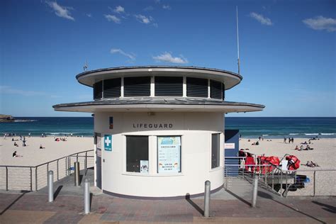 Sydney - City and Suburbs: Bondi Beach, lifeguard tower