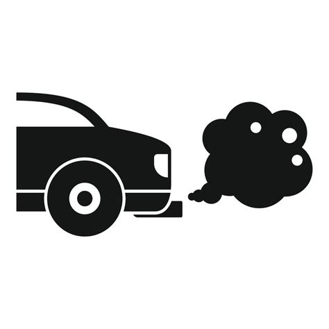 Black car emitting exhaust fumes pollution concept 48293075 Vector Art at Vecteezy