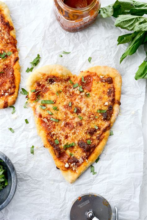 Heart Shaped Personal Pizzas - Simply Scratch