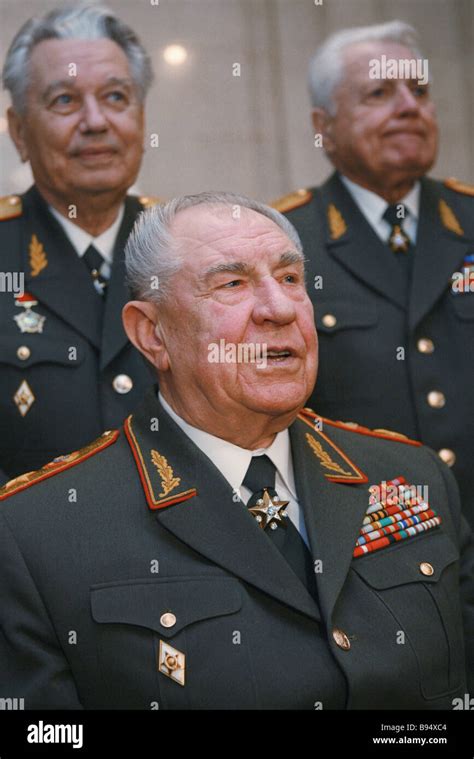 Marshal Dmitry Yazov Hero of the Soviet Union foreground at a Russian ...