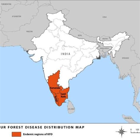 Distribution of Kyasanur Forest Disease in India.... | Download ...