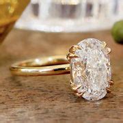 Jessa Thin Oval Diamond Solitaire in Yellow Gold – Unique Engagement Rings NYC | Custom Jewelry ...