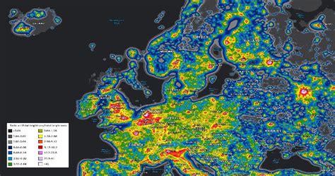 Light Pollution Map Europe | Usa Map 2018