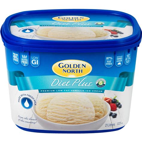 Golden North Ice Cream Diet Plus 2l Tub | Woolworths