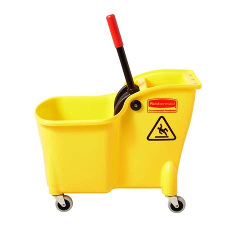 Shop Rubbermaid Commercial Products Tandem 31-Quart Commercial Mop Wringer Bucket with Wheels at ...