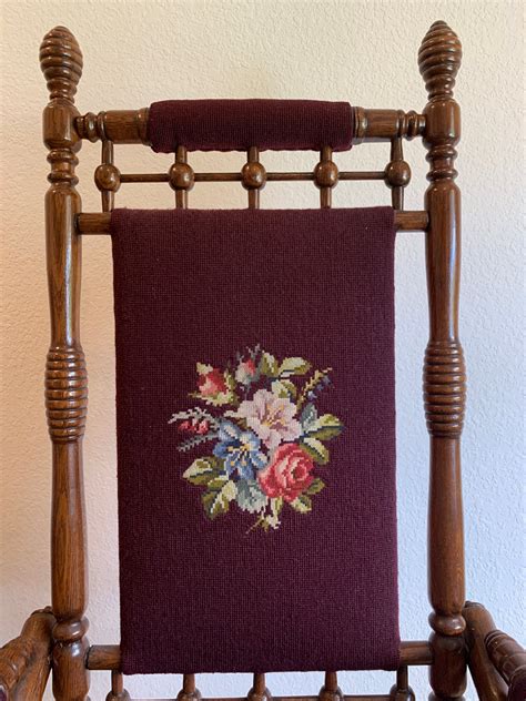 Antique Eastlake Glider With Embroidery - See Pictures For Measurements #5459 | Auctionninja.com