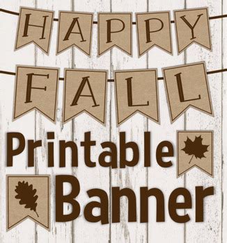FREEBIE- Happy Fall Banner by The Unconventional Educator | TPT