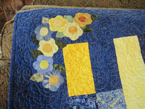 Blue and Yellow Quilt, Twin Quilt - Etsy