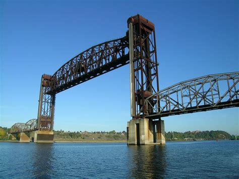 Willamete river railroad bridge [1906 - Portland, Oregon, USA] Railroad ...