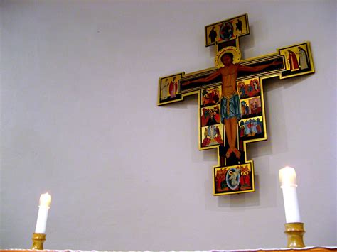 Altar candles and Icon Cross | Monastic Church of Saint Augu… | Flickr