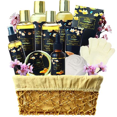 Honey Almond Relaxing Spa Gift Basket for Women! - Pure Parker