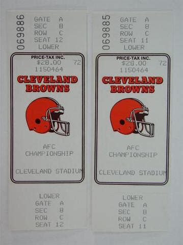 Cleveland Browns 1986 AFC Championship Game Ticket Stub Lot Denver Broncos | #430119280