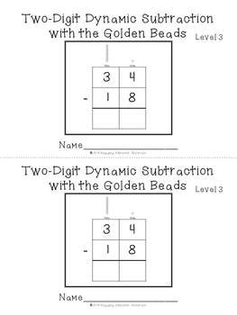 Two-Digit Subtraction with the Montessori Golden Beads Level 3 | TpT