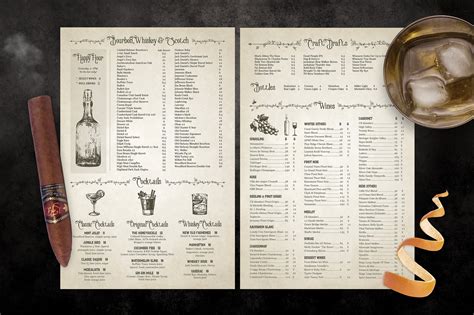 Classic Vintage Restaurant Menus by Steinborn Design Co. on @creativemarket Brochure Design ...