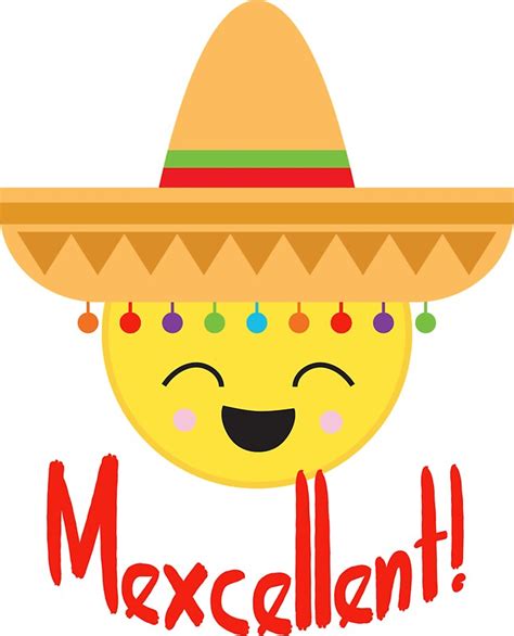 "Mexcellent! Happy Mexican Fiesta Emoji" Stickers by 4Craig | Redbubble