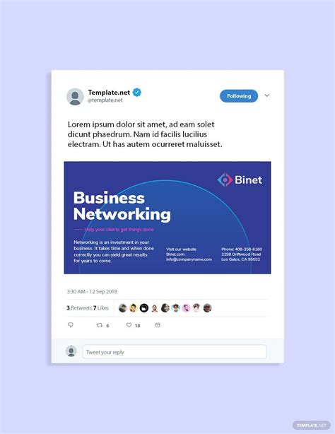 Business Networking Twitter Post Template in PSD - Download | Template.net