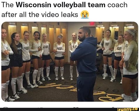 The Wisconsin volleyball team coach after all the video leaks did - iFunny