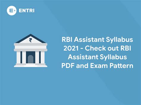 RBI Assistant Syllabus 2021 - Syllabus, Exam Pattern - Entri