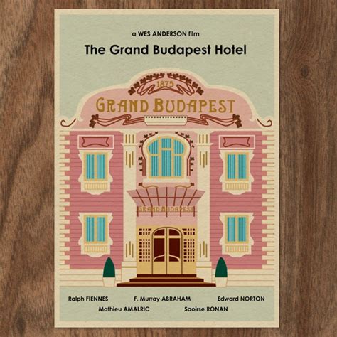 The GRAND BUDAPEST HOTEL 16x12 Wes Anderson Movie Poster Print | Etsy