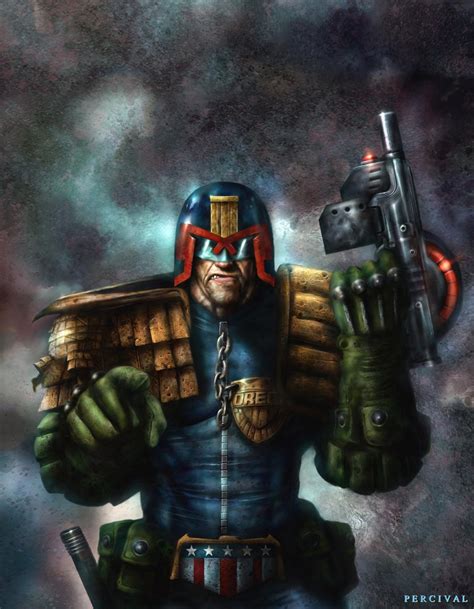 Download Movie Judge Dredd Comic Futuristic Character Art Art