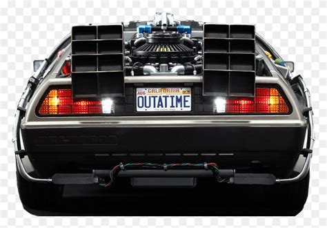 Delorean Back View Back To The Future Delorean Tail Lights, Bumper, Vehicle, Transportation HD ...