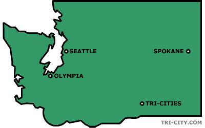 Tri-Cities Washington - Washington State Map