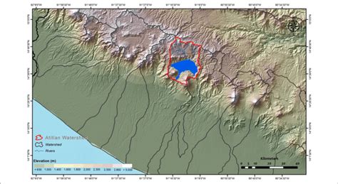 | Map of Lake Atitlán Watershed. Topography of the Lake Atitlán... | Download Scientific Diagram