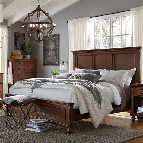 Aspenhome Oxford Transitional Queen Panel Bed with USB Ports | Belfort Furniture | Bed ...