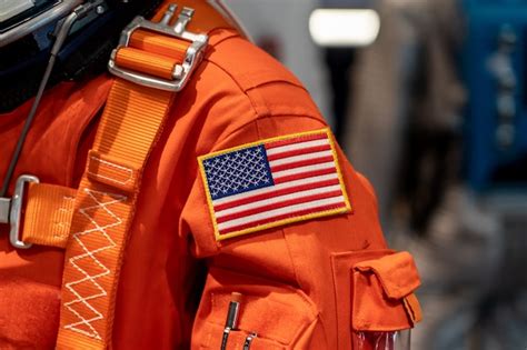 Premium Photo | Usa flag on a space suit