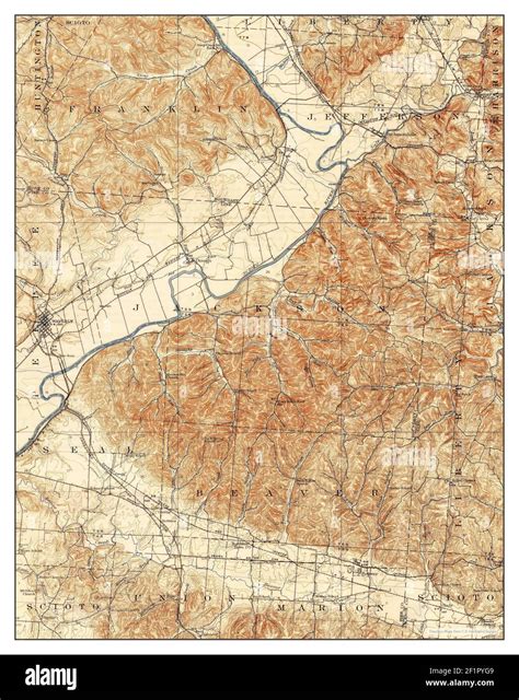 Waverly, Ohio, map 1908, 1:62500, United States of America by Timeless ...