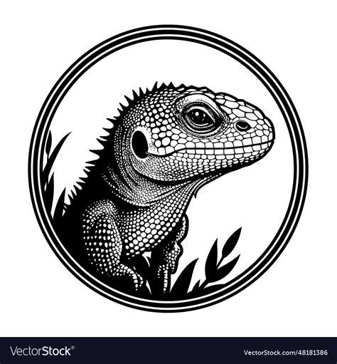 Lizard silhouette Royalty Free Vector Image - VectorStock