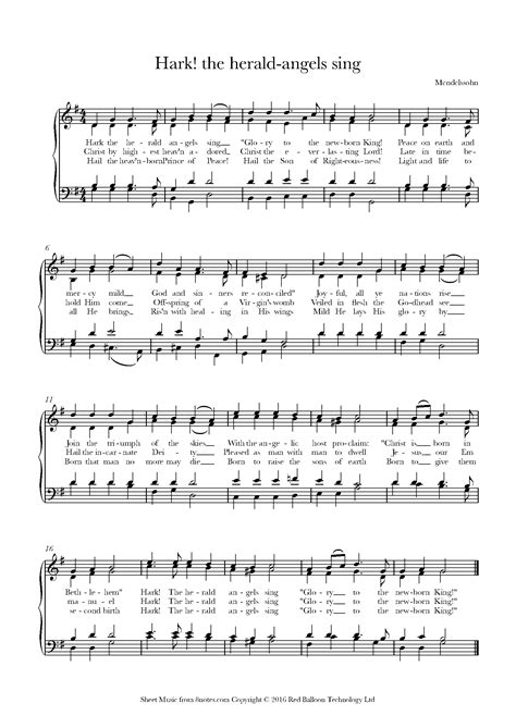 Hark! The Herald Angels Sing Sheet music for Piano - 8notes.com