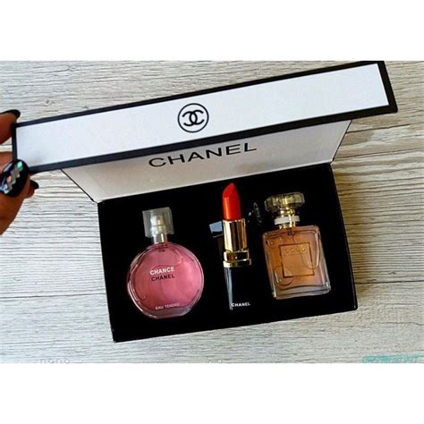 Chanel Gift Set 3 In 1 With Chance Chãnel 15ml Perfume,coco Madmosile