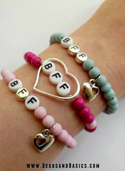 BFF Bracelet - Best friends Bracelet - Pink and blue with heart - DIY + Materials to make your ...