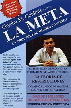 Libro Meta: Un Processo de Mejora Continua De Eliyahu M Goldratt; Jeff ...