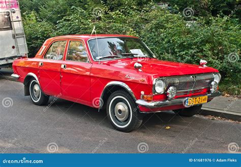 Classic Soviet Red Car Volga GAZ-24 Editorial Photo - Image of living, life: 61681976