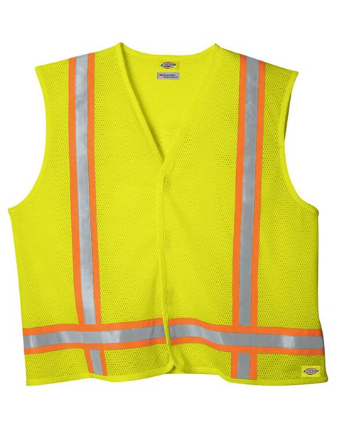 High Visibility ANSI Class 1 Tri-Color Safety Vest ANSI Yellow M| Mens High Visibility | Dickies